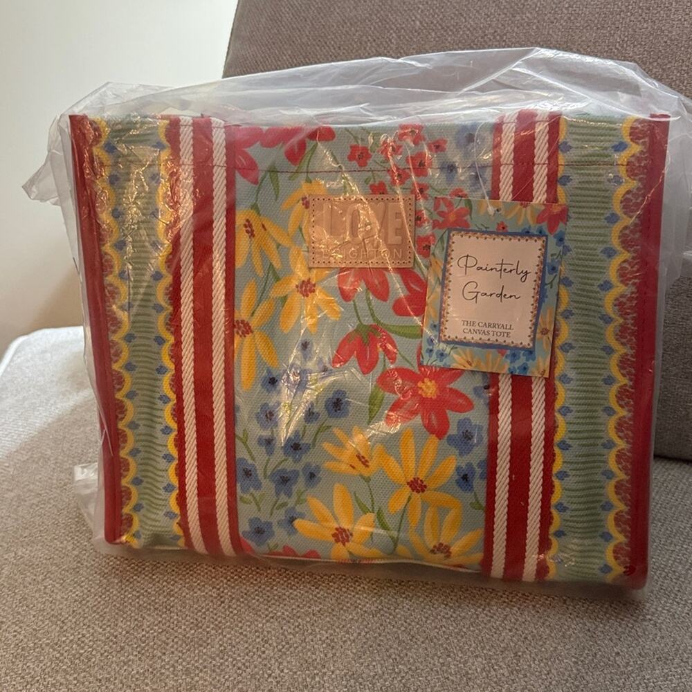 Brighton Painterly Garden Canvas Carryall - Picture 6 of 9